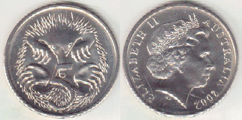 2002 Australia 5 Cents (Unc) A001274